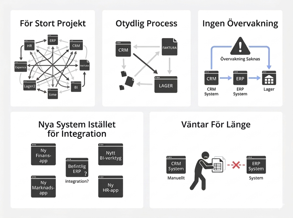 Vanliga misstag när företag försöker automatisera sina system